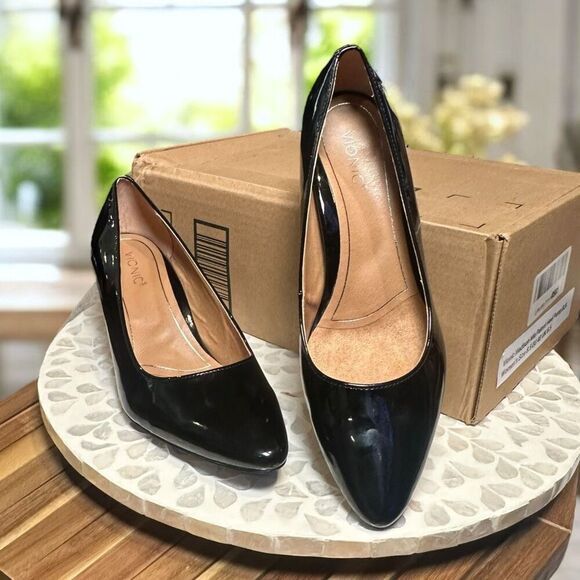 Vionic Madison Mia Orthotic Support Patent Leather Heel Pumps Size 8.5 Block Hee - Picture 4 of 9